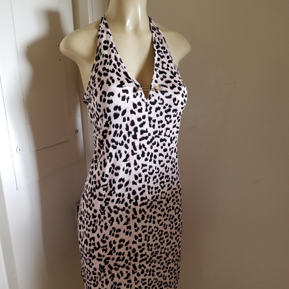 NWOT See by chloe dice pink halter jersey Vegas summer sexy  dress  sz 4
